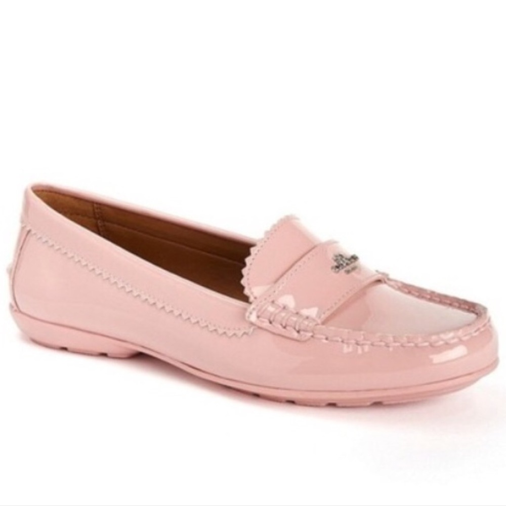 RARE COACH Pink Patent Leather Loafers Shoes New In Box - Picture 10 of 11